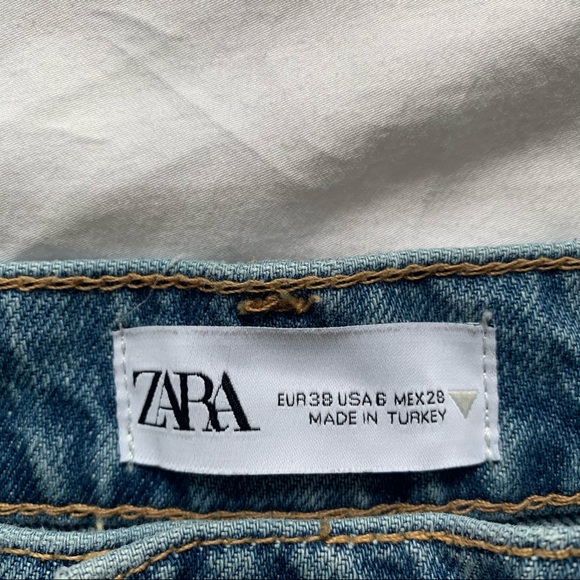 Zara Wide Leg Full Length Jeans - Picture 4 of 6